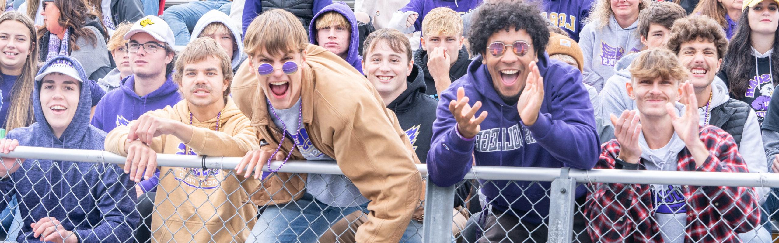 Duhawks At The Rock Bowl Stadium Cheering For A Game